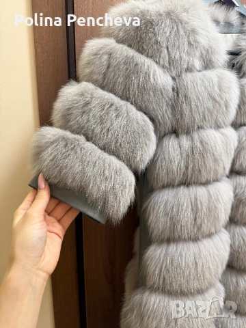 Палто -естествен косъм лисица , снимка 4 - Палта, манта - 53214093