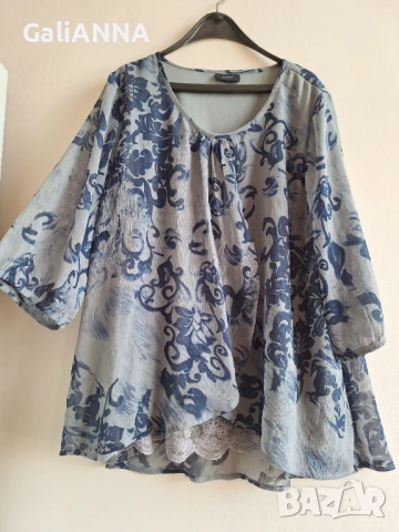 СТРАХОТНА ТУНИКА ЕФЕКТЕН МОДЕЛ 3XL-4XL, снимка 6 - Туники - 51241313