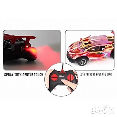 Дистанционно управляема кола с пушек ефект и автоматично отваряне на вратите, снимка 3 - Коли, камиони, мотори, писти - 52720154