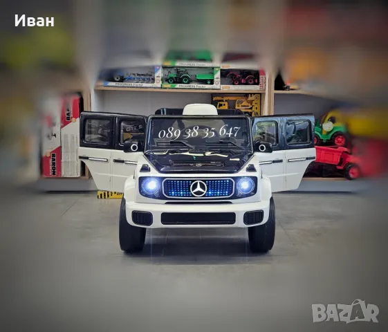 ТОП ЦЕНА!НОВО!Акумулаторен джип Mercedes EQG с 12Vбатерия,EVA гуми,USB,кожена седалка , снимка 3 - Детски велосипеди, триколки и коли - 47742566