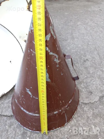 старинна емайлирана промишлена лампа, снимка 8 - Други - 47739269