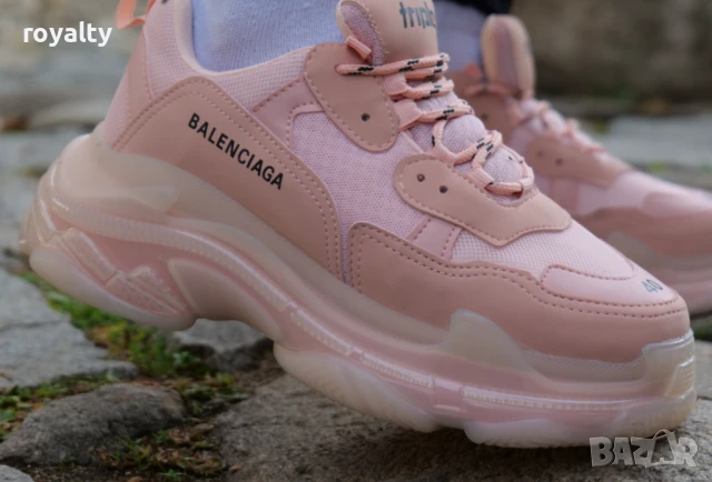 Balenciaga Triple S розови дамски маратонки , снимка 2 - Маратонки - 50924601
