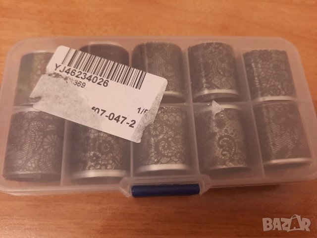 Фолио за нокти дантела 10 броя в кутия, снимка 5 - Продукти за маникюр - 38808445
