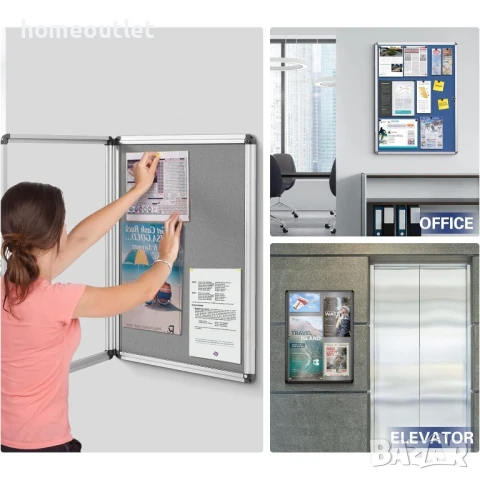 ПРОМОЦИЯ Табло за обяви, бележки и съобщения със стенен монтаж SWANSEA X001GI7SZD, снимка 2 - Други - 50698395