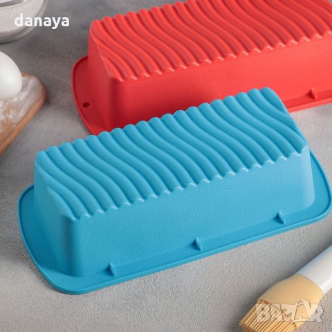 1937 Правоъгълна форма за козунак и хляб с оребрено дъно, снимка 3 - Форми - 31577154