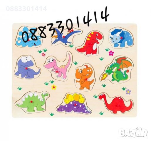 Дървен пъзел плодове, животни, ферма, снимка 5 - Образователни игри - 30766456