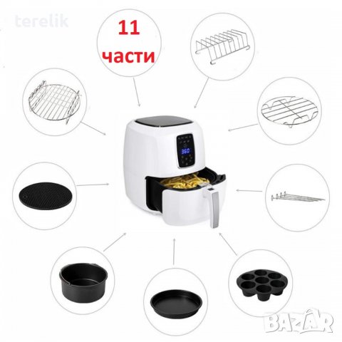 @!! Ново air fryer  Универсален Комплект аксесоари 11 части за фритюрник с горещ въздух от вносител., снимка 9 - Друга електроника - 39847786