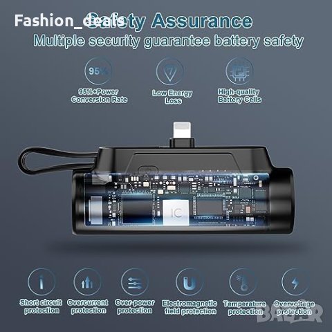 Ново 5000mAh преносимо бързо зарядно устройство Power Bank Фенер, снимка 6 - Друга електроника - 42329011