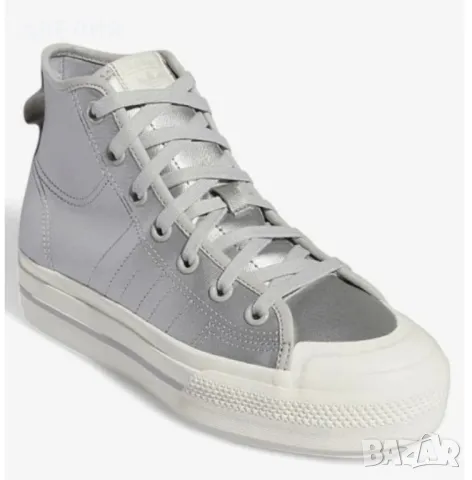 Дамски кецове Adidas Originals Nizza Platform Mid Shoes Silver, снимка 6 - Маратонки - 50392777