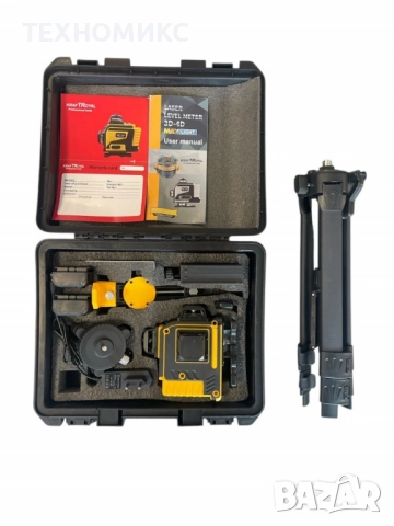4D Лазерен Нивелир Kraft Royal с 16 Линии – Пълен Компелкт с Тринога и Аксеосари, снимка 14 - Измервателни инструменти - 51591973