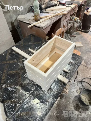 Дървени кашпи за цветя, снимка 2 - Саксии и кашпи - 47154011