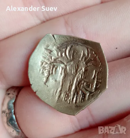 Златен византийски хиперперон, снимка 4 - Нумизматика и бонистика - 49228759