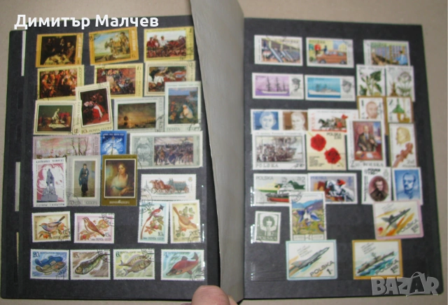 Албум класьор с клеймовани марки ок. 250 бр. български руски полски, отлични, снимка 6 - Филателия - 53122069