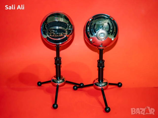 Logitech Blue Snowball Хром USB кондензаторен микрофон запис стрийминг, снимка 4 - Микрофони - 51802403