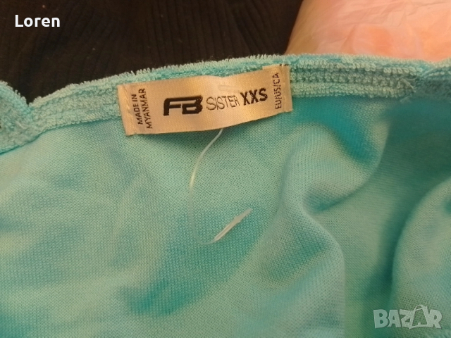 Ново!*Fb Sister*Късо светло синьо асиметрично потниче, снимка 7 - Потници - 52637601