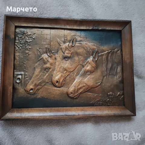 Комплект от ретро пана от кована мед от Соца 