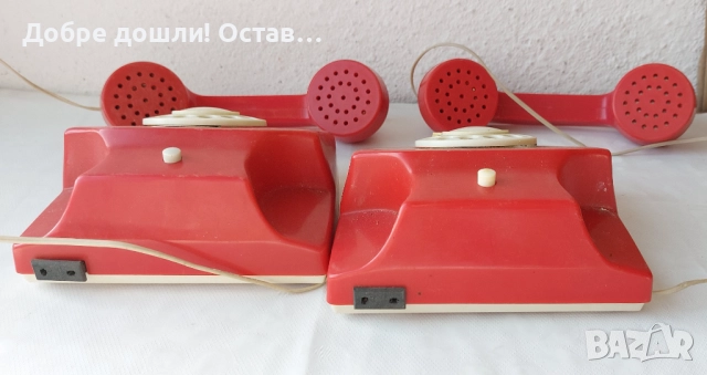 Телефони с шайба, руски стационарен  и Стар, детски, червен, телефон, играчка, комплект, Белоградчик, снимка 8 - Други - 51735798