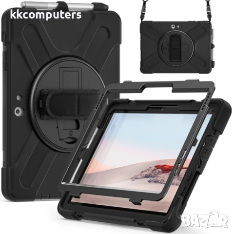Microsoft Surface Go 4 / 3 / 2 / 1 Tablet Case/Pen Slot /Hand Band/360° Swivel Kickstand Удароустойч, снимка 8 - Калъфи, кейсове - 51027621