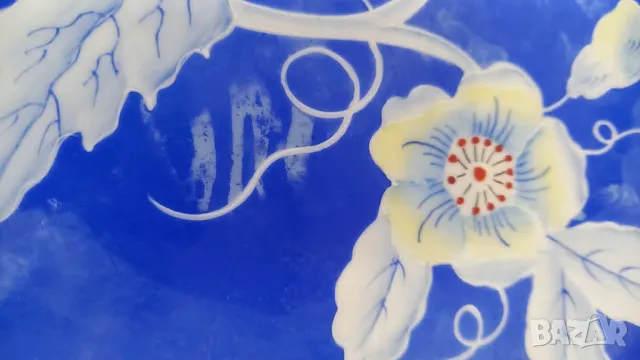 Старо синьо плато с цвете - Jlmenau, Германия, снимка 5 - Други ценни предмети - 49680228