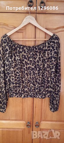 Младежка леопардова блузка, снимка 1 - Блузи с дълъг ръкав и пуловери - 36695772