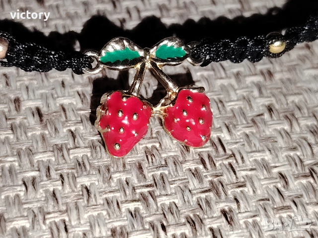 🍒 Cherry Kiss – ръчно изработена гривна 🍒, снимка 2 - Гривни - 54087508