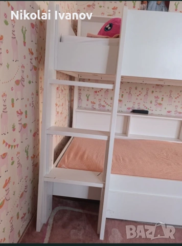 Продавам двуетажно легло с матраци , снимка 3 - Спални и легла - 54203698