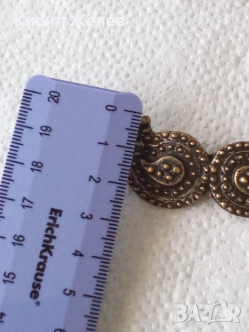 Стара брошка пафти бронзов накит 52547, снимка 4 - Антикварни и старинни предмети - 52811008