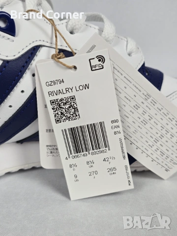 Чисто нови adidas Originals Rivalry Low (Бели/Тъмносини) – Естествена кожа -рст 42 2/3, снимка 7 - Маратонки - 54280363