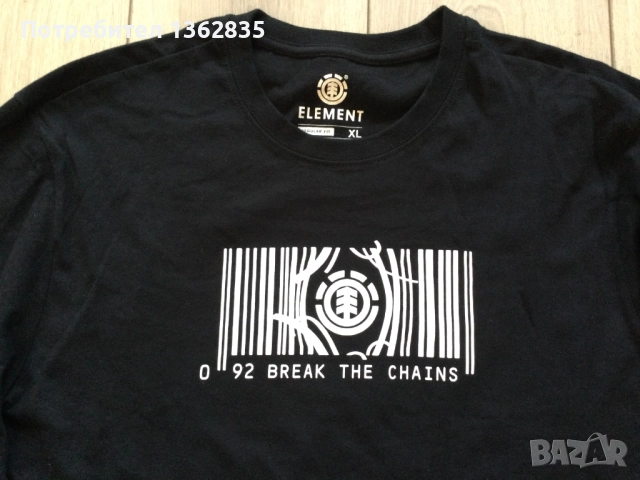 НОВА оригинална черна памучна фланела блуза ELEMENT размер XL от САЩ, снимка 2 - Блузи - 51897186