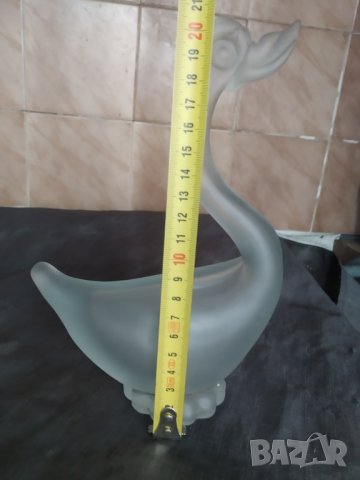 стъклена статуетка-лебед, снимка 3 - Статуетки - 35540315