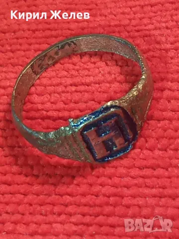 СТАРИНЕН САЧАНЕН ПРЪСТЕН с БУКВА МОНОГРАМ - Ф Ръчна ИЗРАБОТКА САЧАН За КОЛЕКЦИЯ 28436, снимка 8 - Антикварни и старинни предмети - 47162786