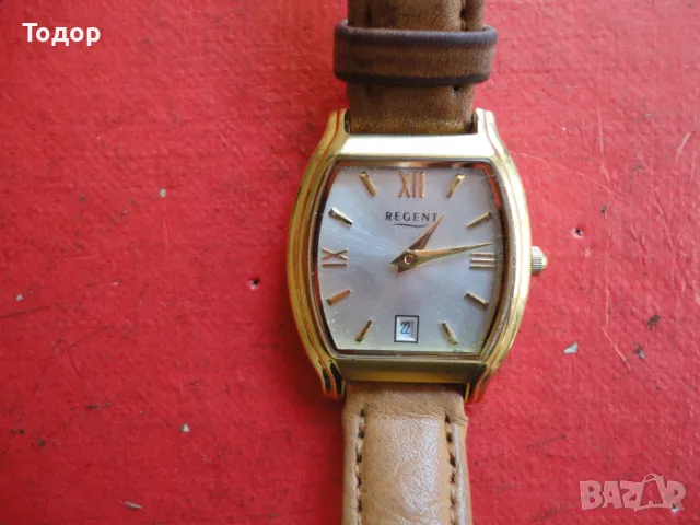 Страхотен позлатен часовник Regent 22, снимка 3 - Дамски - 48422967