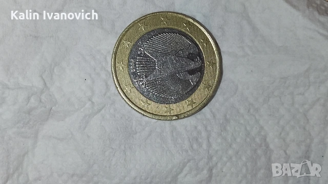 1евро с буквата F И грешка при печатането и 50 евро цента , снимка 2 - Нумизматика и бонистика - 53893817