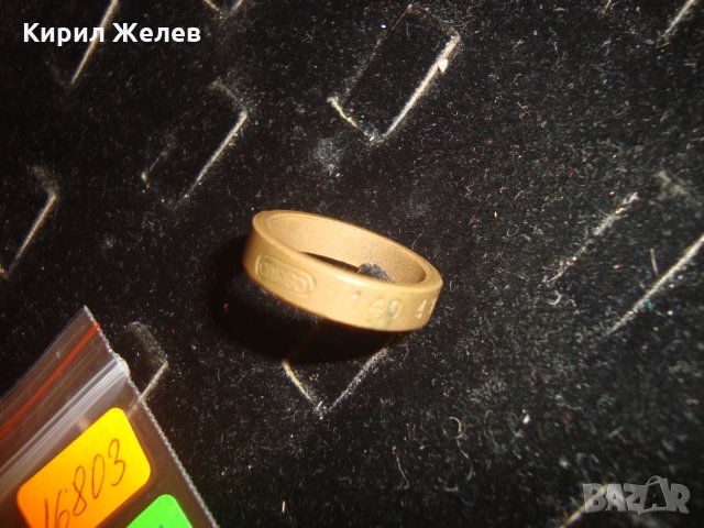 КОЛЕКЦИОНЕРСКИ СТАР МЕДЕН ПРЪСТЕН ХАЛКА с НАДПИСИ Ръчна МАЙСТОРСКА РАБОТА 16803, снимка 7 - Антикварни и старинни предмети - 30496764