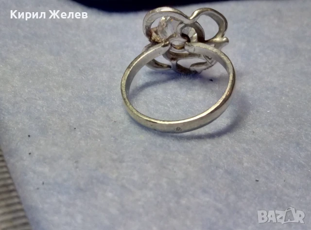 АЖУРЕН СКЪПОЦЕНЕН СРЕБЪРЕН ПРЪСТЕН СРЕБРО 925 с ПРЕКРАСЕН ЮВЕЛИРНО ФАСЕТИРАН ИСКРЯЩ ЦИРКОН 49338, снимка 7 - Пръстени - 50489445