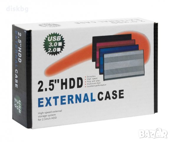 Нова кутия за диск HDD 2.5", SATA, USB 2.0