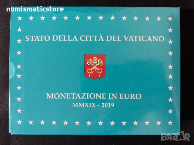 Ватикана PROOF 2019 година - комплектен сет от 1 цент до 2 евро + 20 евро Сребърна монета, снимка 2 - Нумизматика и бонистика - 50812872