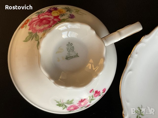 Чаена чаша с чиния “Heinrich” 1939 г. Германия., снимка 6 - Сервизи - 44507148