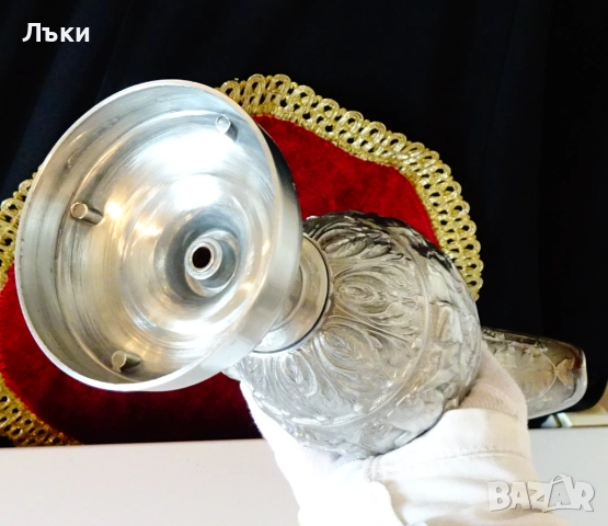 Божествена калаена ваза,кана,Ангели,Лъв,лози,барок,1.5 кг. , снимка 14 - Антикварни и старинни предмети - 51713122