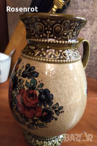 Изключително красива ръчно изработена керамична кана , снимка 3 - Антикварни и старинни предмети - 30925237