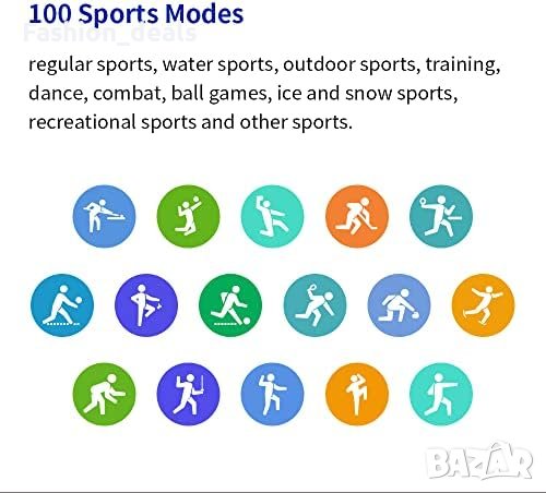 Нов Водоустойчив Смарт часовник Фитнес тракер Мъже Жени iOS Android Подарък, снимка 2 - Смарт гривни - 42229262