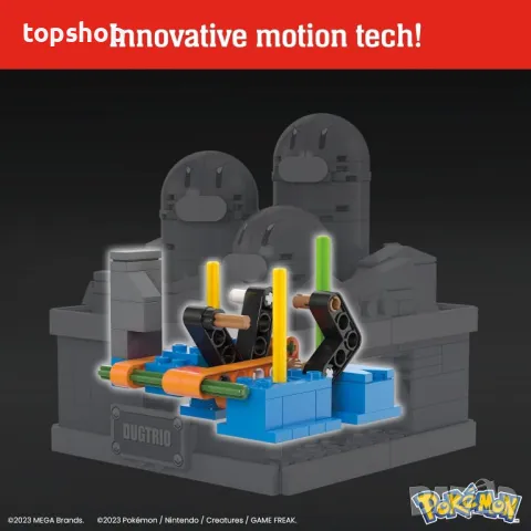 MEGA Pokémon Action 350 части сглобяема фигура Dugtrio с изскачащо движение за колекционери, HTH73, снимка 5 - Домино - 50302923