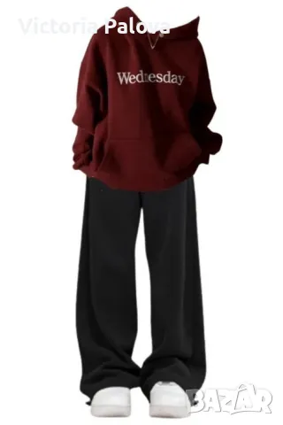 Обемен суитчър /худи HARVARD бордо унисекс, снимка 17 - Блузи с дълъг ръкав и пуловери - 49344713