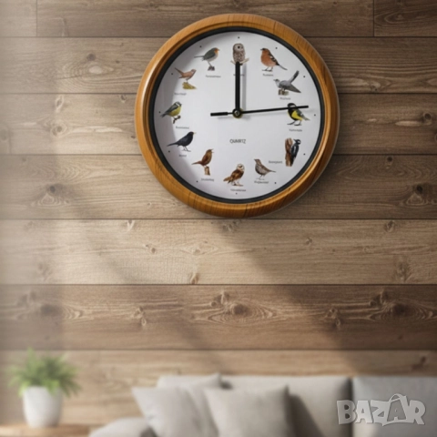 Стенен часовник с автентични птичи песни – природа във всеки час, снимка 10 - Други стоки за дома - 51918198