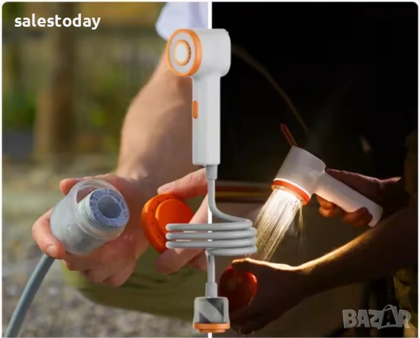 Преносен душ за баня, кухня или балкон, снимка 5 - Душове - 54219394