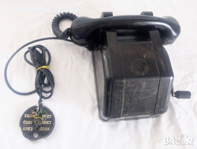 Бакелитен телефон "Ворошилов",за индукторно обаждане,, снимка 2 - Антикварни и старинни предмети - 36545351