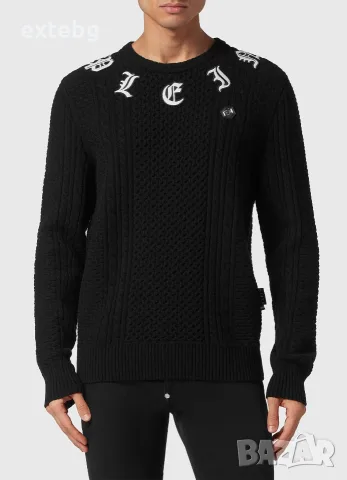 PHILIPP PLEIN оригинален нов вълнен пуловер с кашмир XL, снимка 10 - Пуловери - 56335711