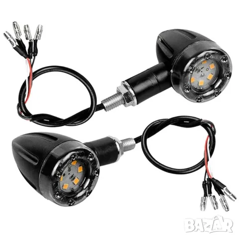Комплект 12V мигачи с оранжева и червена светлина 2 броя