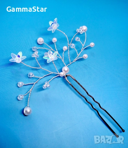Булчинска украса за коса/ Сватбени аксесоари/ Бижута за коса, снимка 11 - Сватбени аксесоари - 46573988