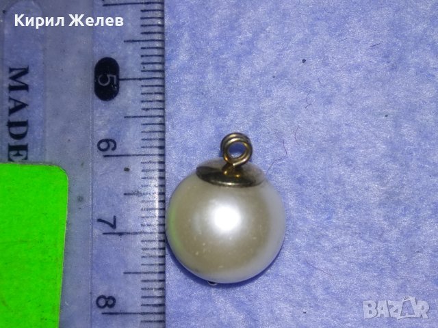 ПЕРЛЕН ВИНТИДЖ АРТ ПОЗЛАТЕН МЕДАЛЬОН 27575, снимка 4 - Колиета, медальони, синджири - 40760130